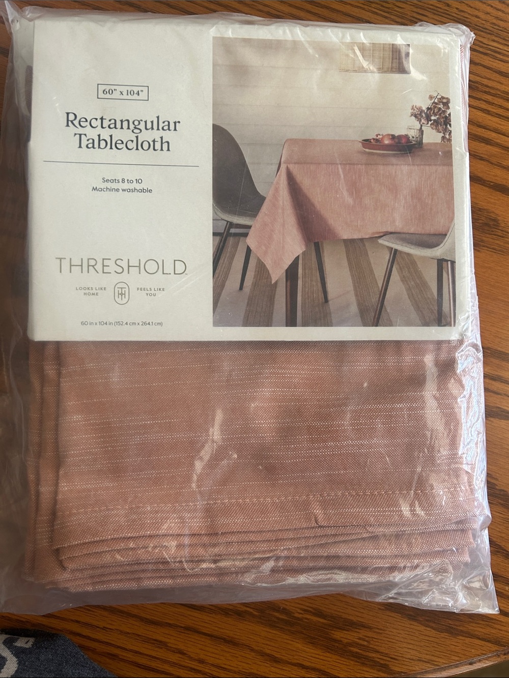 Threshold Dusty Rose Rectangular Tablecloth